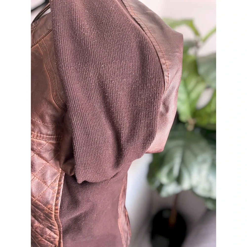 Maurices Size L Faux Leather Moto Jacket